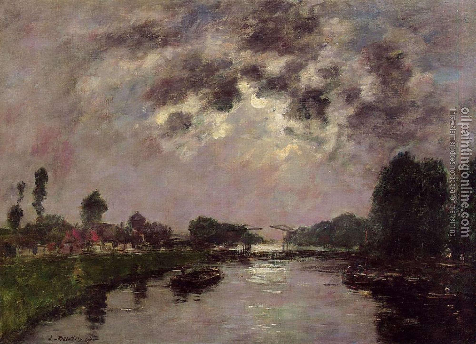 Boudin, Eugene - Saint-Valery-sur-Somme, the Abbeville Canal